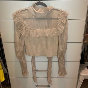 Zara knit sweater with silky top